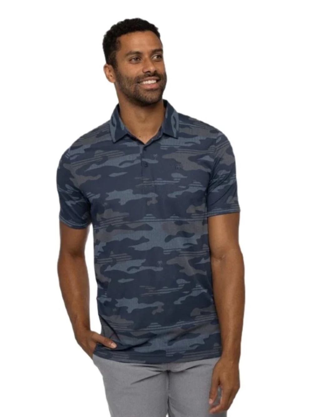 Travis Mathew Beachside Stealth Camo Polo Size XXL